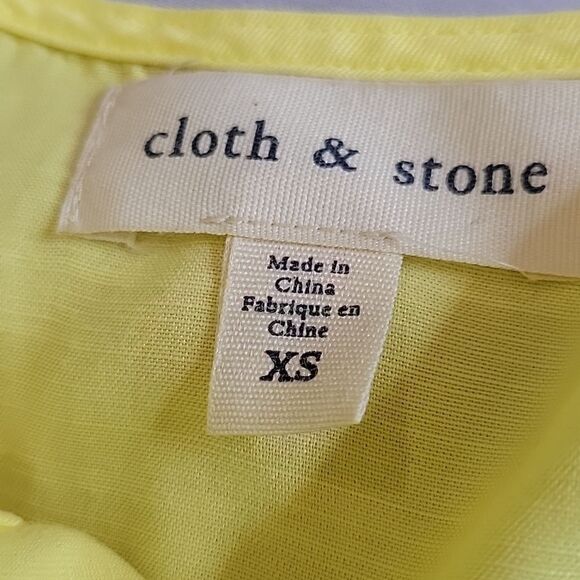 Anthropologie Cloth & Stone Yellow Tencel Tank Top Size XS - Picture 4 of 7